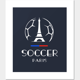 SOCCER PARIS Flag Football Eiffel Tower Posters and Art